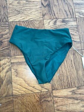 Carve Designs olive Green High-Waist Lani Bikini Bottoms size L NWT